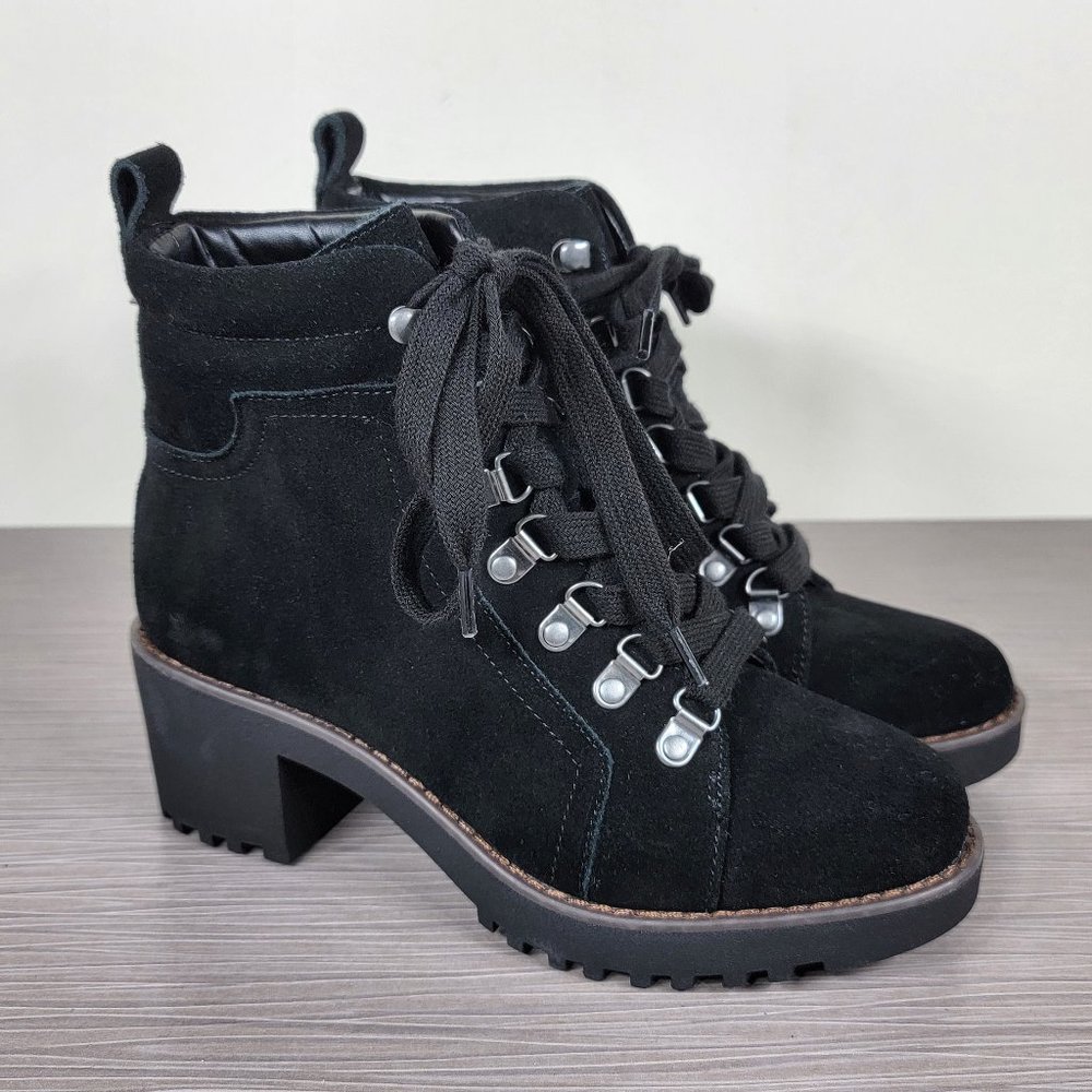 Caslon Jadey Water Resistant Bootie, Black Suede, Womens Size 8 & 8.5